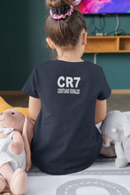 Load image into Gallery viewer, Ronaldo Cr7 Half Sleeves T-Shirt For Girls -KidsFashionVilla
