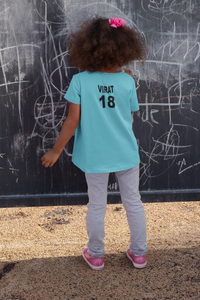Virat 18 Half Sleeves T-Shirt For Girls -KidsFashionVilla