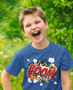 Boom Half Sleeves T-Shirt for Boy-KidsFashionVilla