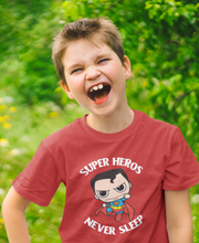 Load image into Gallery viewer, Super Heros Never Sleeps Half Sleeves T-Shirt for Boy-KidsFashionVilla
