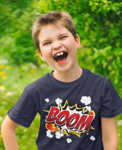 Boom Half Sleeves T-Shirt for Boy-KidsFashionVilla