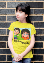 Load image into Gallery viewer, Chubby Cheeks Poem Half Sleeves T-Shirt For Girls -KidsFashionVilla
