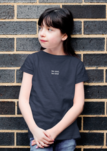 Load image into Gallery viewer, Be Cool Be Kind Minimals Half Sleeves T-Shirt For Girls -KidsFashionVilla
