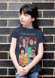 Friends Web Series Half Sleeves T-Shirt For Girls -KidsFashionVilla