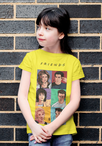 Friends Web Series Half Sleeves T-Shirt For Girls -KidsFashionVilla