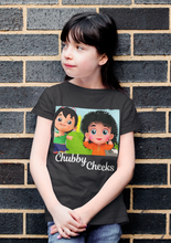 Load image into Gallery viewer, Chubby Cheeks Poem Half Sleeves T-Shirt For Girls -KidsFashionVilla
