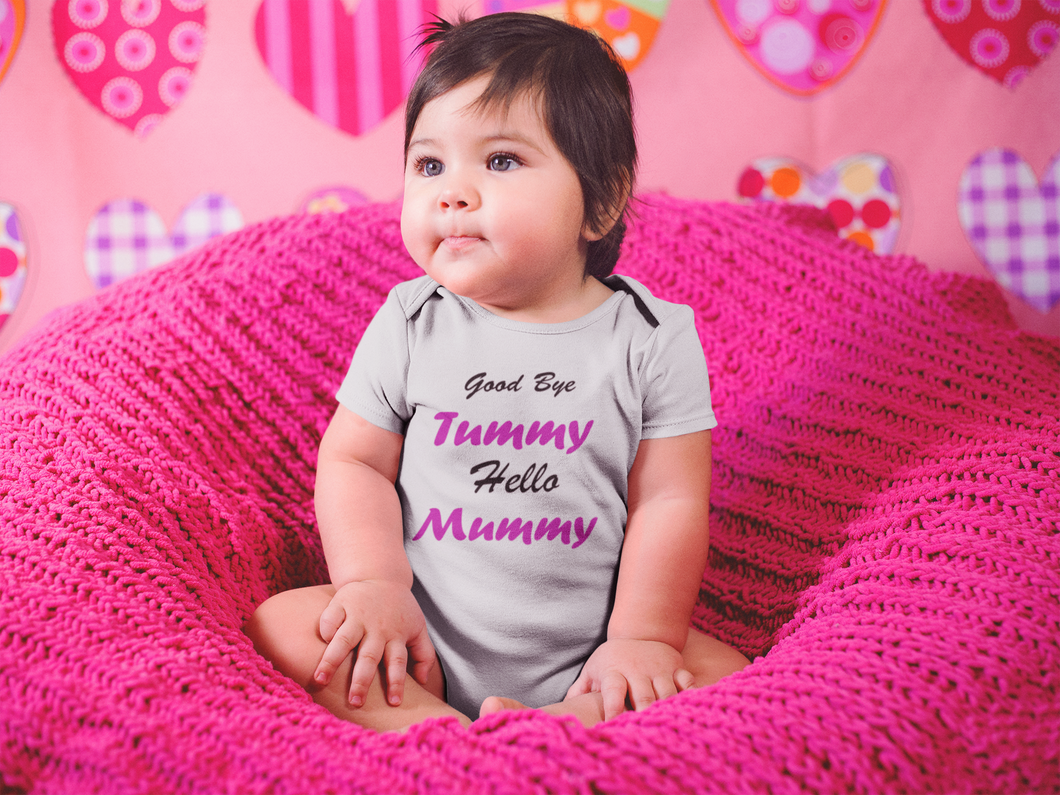 Good Bye Tummy Hello Mummy Rompers for Baby Girl- KidsFashionVilla