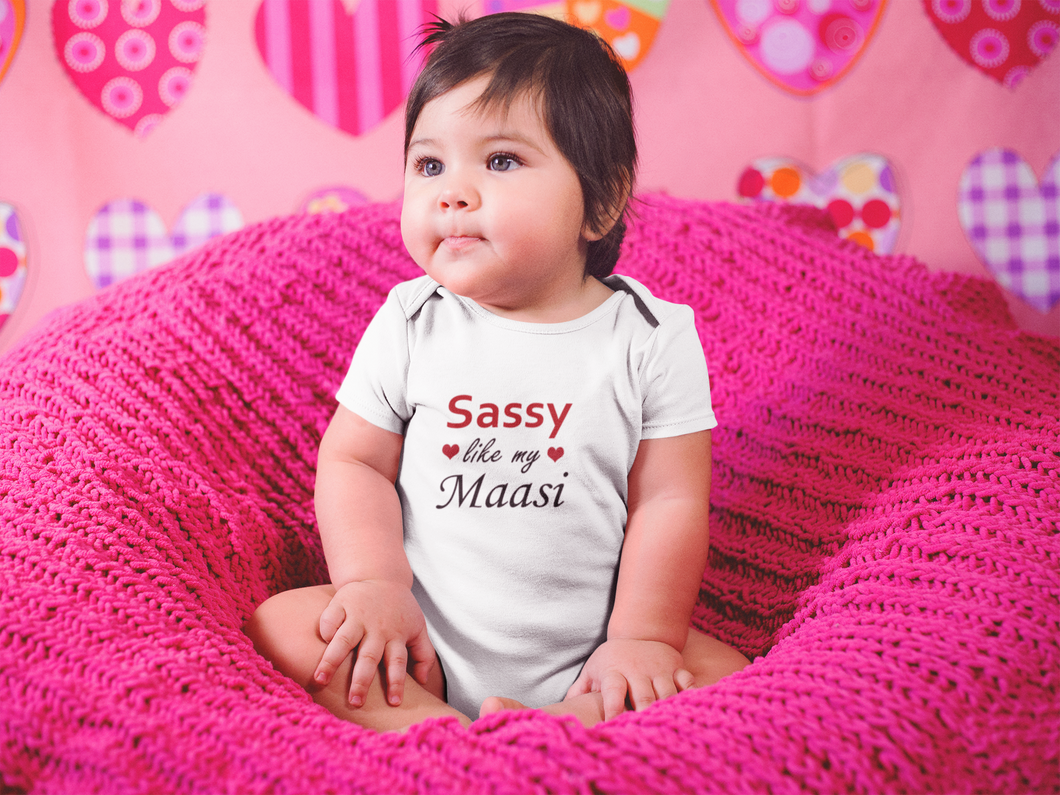 Sassy Like My Masi Rompers for Baby Girl- KidsFashionVilla