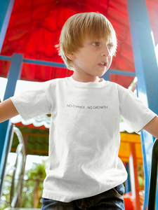 No Change No Growth Minimals Half Sleeves T-Shirt for Boy-KidsFashionVilla