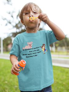 To Market To Market Poem Half Sleeves T-Shirt for Boy-KidsFashionVilla
