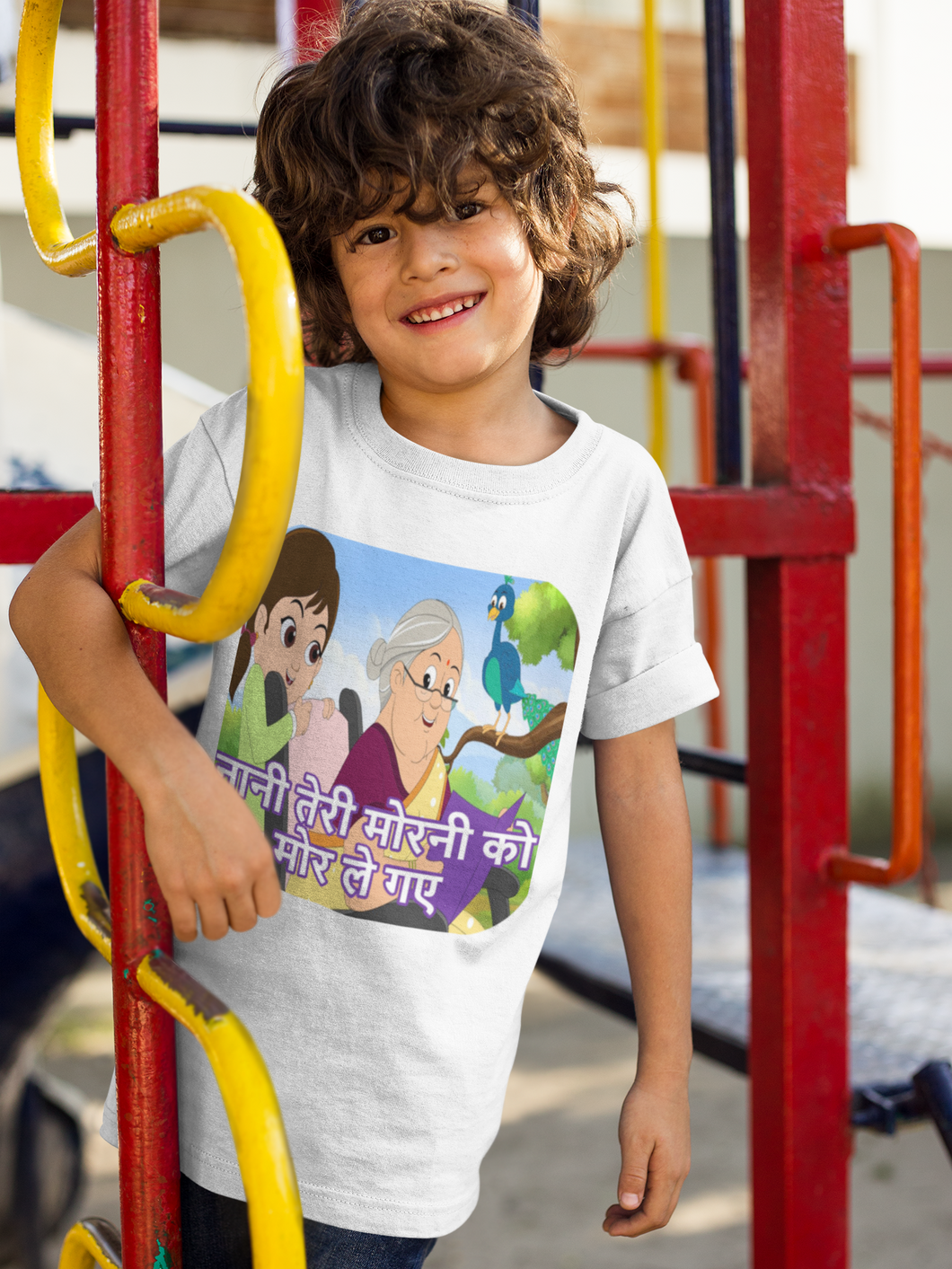 Nani Teri Morni Poem Half Sleeves T-Shirt for Boy-KidsFashionVilla