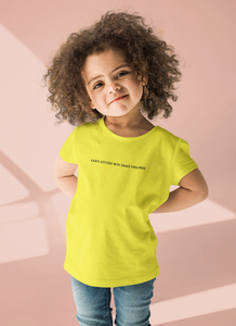Kanye Attitude Minimals Half Sleeves T-Shirt For Girls -KidsFashionVilla