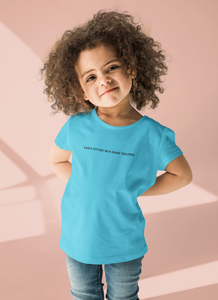 Kanye Attitude Minimals Half Sleeves T-Shirt For Girls -KidsFashionVilla