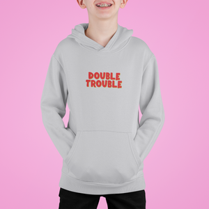 Double Trouble Twin Brother Kids Matching Hoodies -KidsFashionVilla