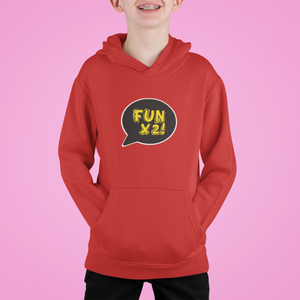 Fun X2 Twin Brother Kids Matching Hoodies -KidsFashionVilla