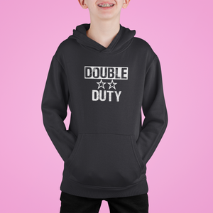 Double Duty Twin Brother Kids Matching Hoodies -KidsFashionVilla