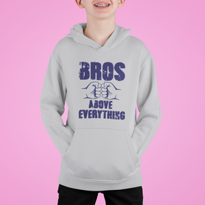 Bros Above Everything Brother-Brother Kids Matching Hoodies -KidsFashionVilla