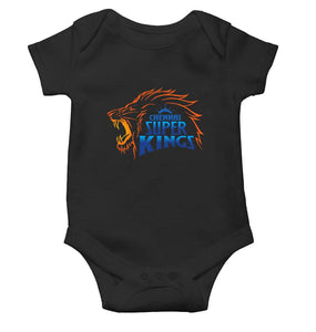 Chennai Super King Black Rompers for Baby Girl - KidsFashionVilla