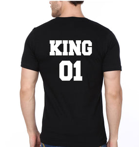 King 01 Prince 01 Father and Son Matching T-Shirt- KidsFashionVilla
