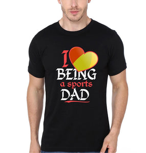 I Love Being A Sports Dad Mom Kid Family Half Sleeves T-Shirts-KidsFashionVilla