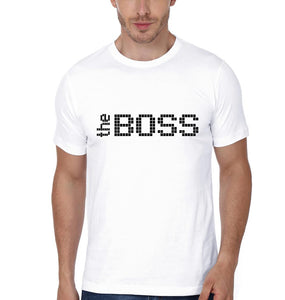 The Boss  The Real Boss Father and Son Matching T-Shirt- KidsFashionVilla