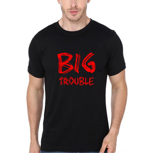 Big Trouble  Lil Trouble Father and Son Matching T-Shirt- KidsFashionVilla