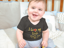 Load image into Gallery viewer, I Love My Didi Black Rompers for Baby Boy - KidsFashionVilla
