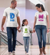 Load image into Gallery viewer, Dad Baby Mom Family Half Sleeves T-Shirts-KidsFashionVilla
