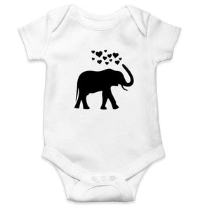 Elephant Hearts Abstract Rompers for Baby Boy- KidsFashionVilla