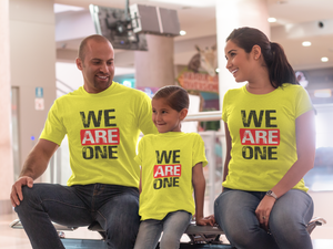 We Are One Family Matching Half Sleeves T-Shirts-KidsFashionVilla