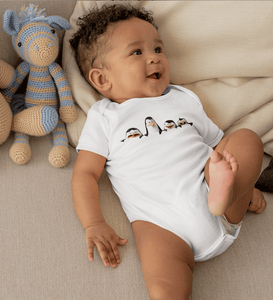 Funny Penguins Looking Abstract Rompers for Baby Boy- FunkyTradition FunkyTradition