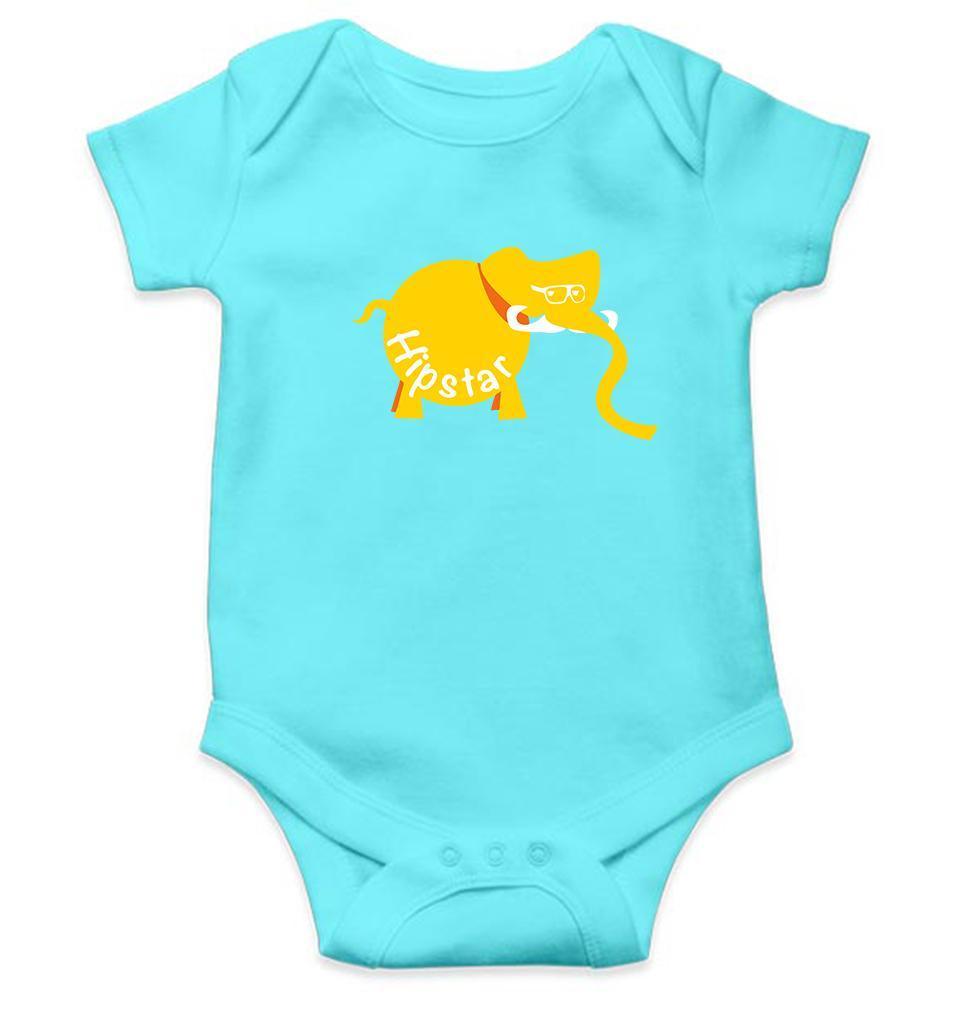 Hipster Elephant Abstract Rompers for Baby Boy- FunkyTradition FunkyTradition