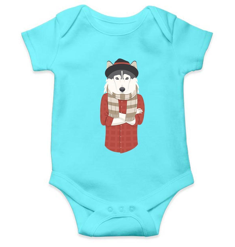 Hipster Wolf Abstract Rompers for Baby Boy- FunkyTradition FunkyTradition