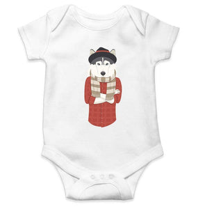 Hipster Wolf Abstract Rompers for Baby Boy- FunkyTradition FunkyTradition