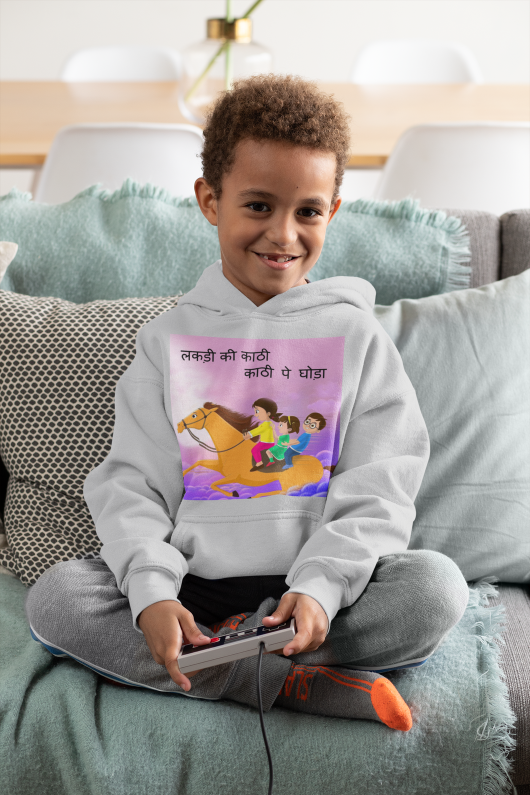 Lakdi Ki Kathi Pe Ghoda Poem Boy Hoodies-KidsFashionVilla