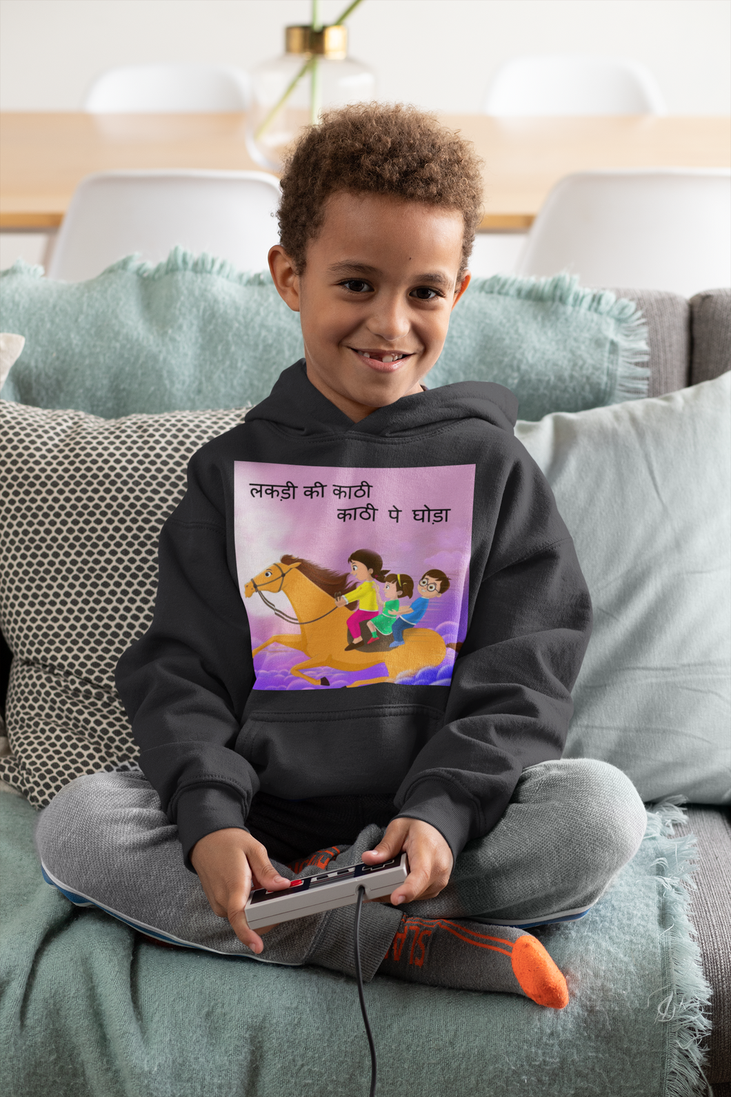 Lakdi Ki Kathi Pe Ghoda Poem Boy Hoodies-KidsFashionVilla