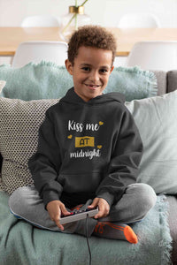 Kiss Me At Midnight Christmas Boy Hoodies-KidsFashionVilla