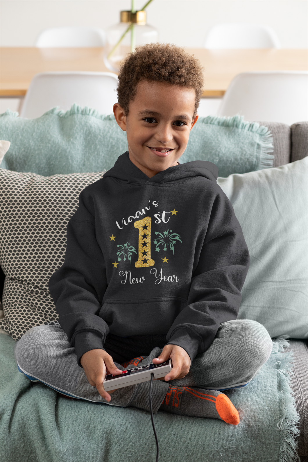 Customized Name New Year Boy Hoodies-KidsFashionVilla