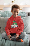 Dino Car Cartoon Boy Hoodies-KidsFashionVilla