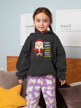 Load image into Gallery viewer, Customized Name Santa Nanu Is Here Christmas Girl Hoodies-KidsFashionVilla
