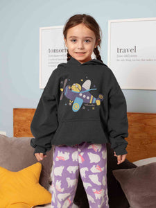 Jumbo Jet Cartoon Girl Hoodies-KidsFashionVilla