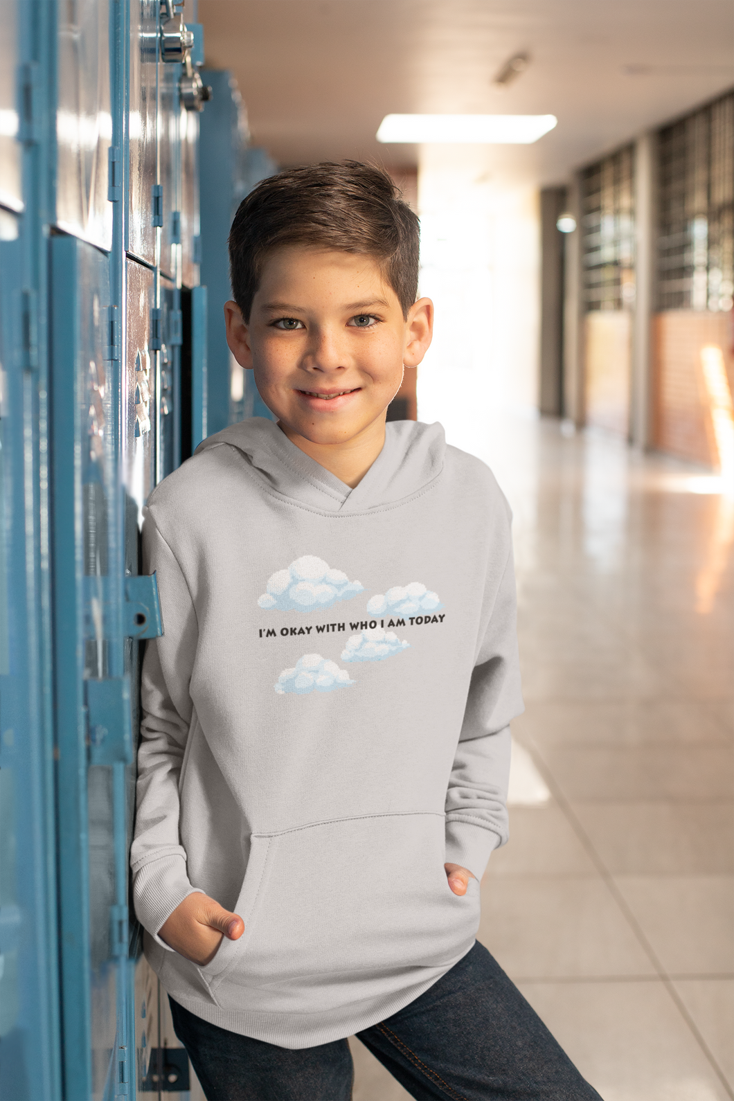 Its Okay Who I Am Today Minimal Boy Hoodies-KidsFashionVilla