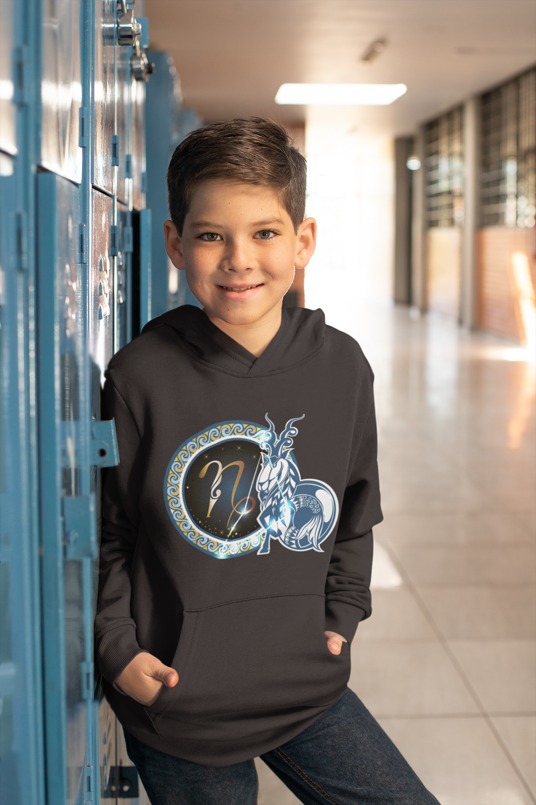 Capricon Zodiac Sign Boy Hoodies-KidsFashionVilla