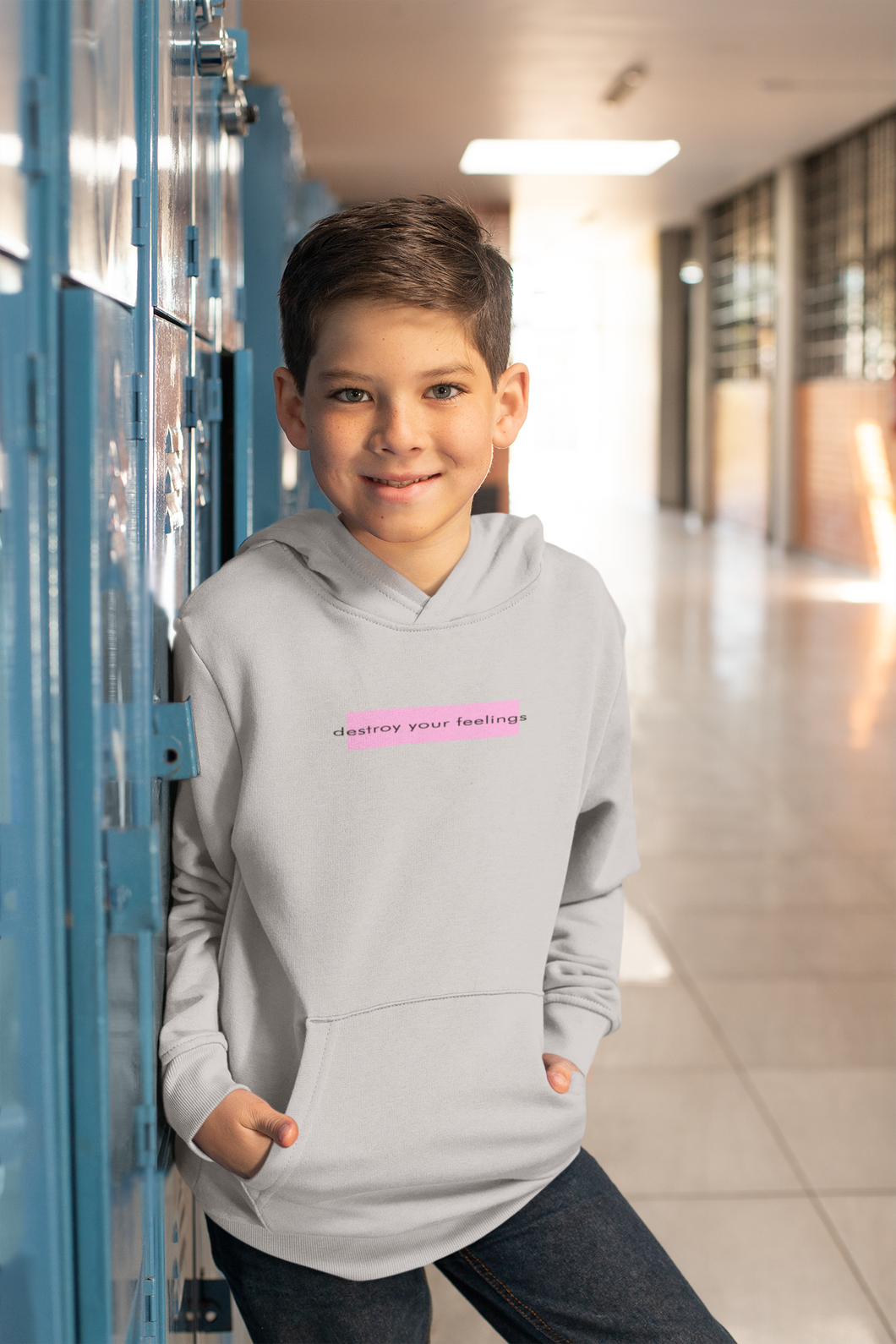 Destroy Your Feelings Minimal Boy Hoodies-KidsFashionVilla