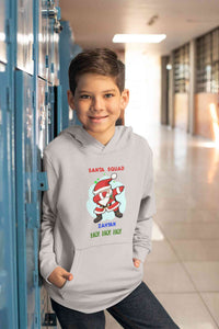 Customized Name Santa Squad Ho Ho Ho Christmas Boy Hoodies-KidsFashionVilla