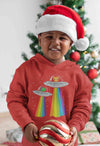 Rainbow Spaceship Cartoon Boy Hoodies-KidsFashionVilla