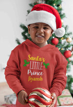 Load image into Gallery viewer, Customized Name Santas Little Prince Christmas Boy Hoodies-KidsFashionVilla
