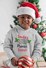 Load image into Gallery viewer, Customized Name Santas Little Prince Christmas Boy Hoodies-KidsFashionVilla
