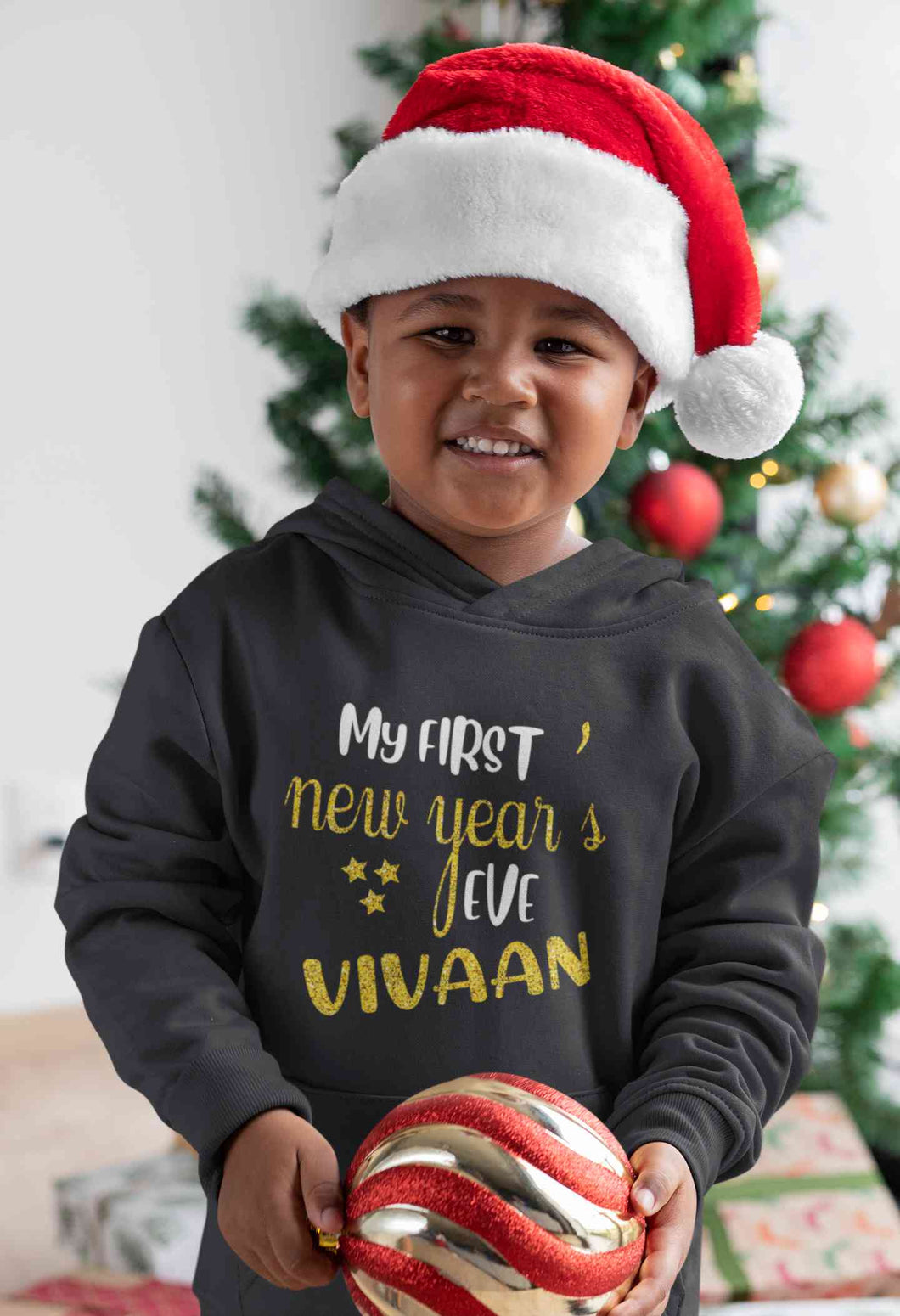 Customized Name My First New Year Boy Hoodies-KidsFashionVilla