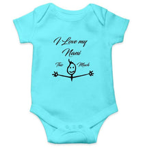 Load image into Gallery viewer, I Love my Nani Baby &amp; Kids Grey T shirt Rompers for Baby Boy- FunkyTradition FunkyTradition
